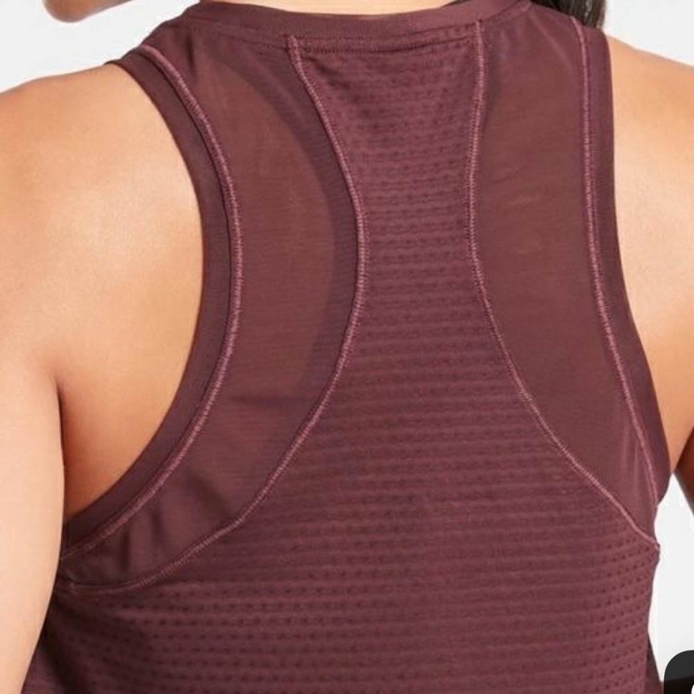 Athleta Maroon Racerback Tank Top - Picture 2 of 6